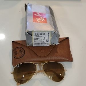 100% Authentic Polarized Ray Ban Aviator RB3025